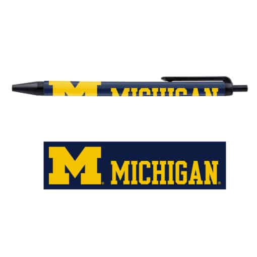 Michigan Wolverines 5 Pack Click Pens