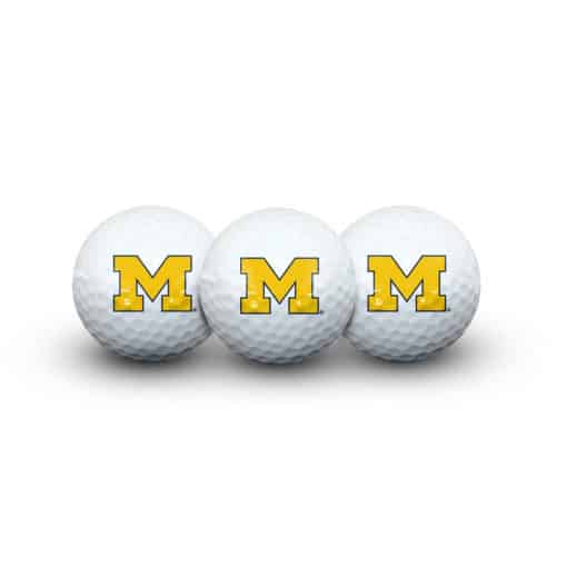 Michigan Wolverines 3 Pack of Golf Balls
