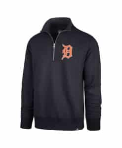 Detroit Tigers Men's 47 Brand Stateside Navy 1/4 Zip Pullover