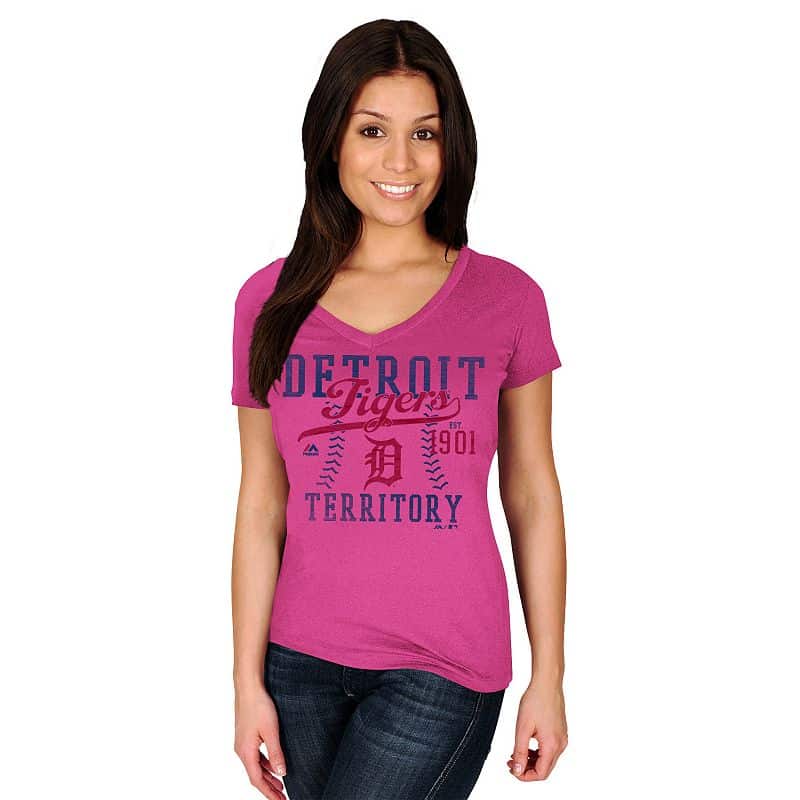 pink detroit tigers t shirt