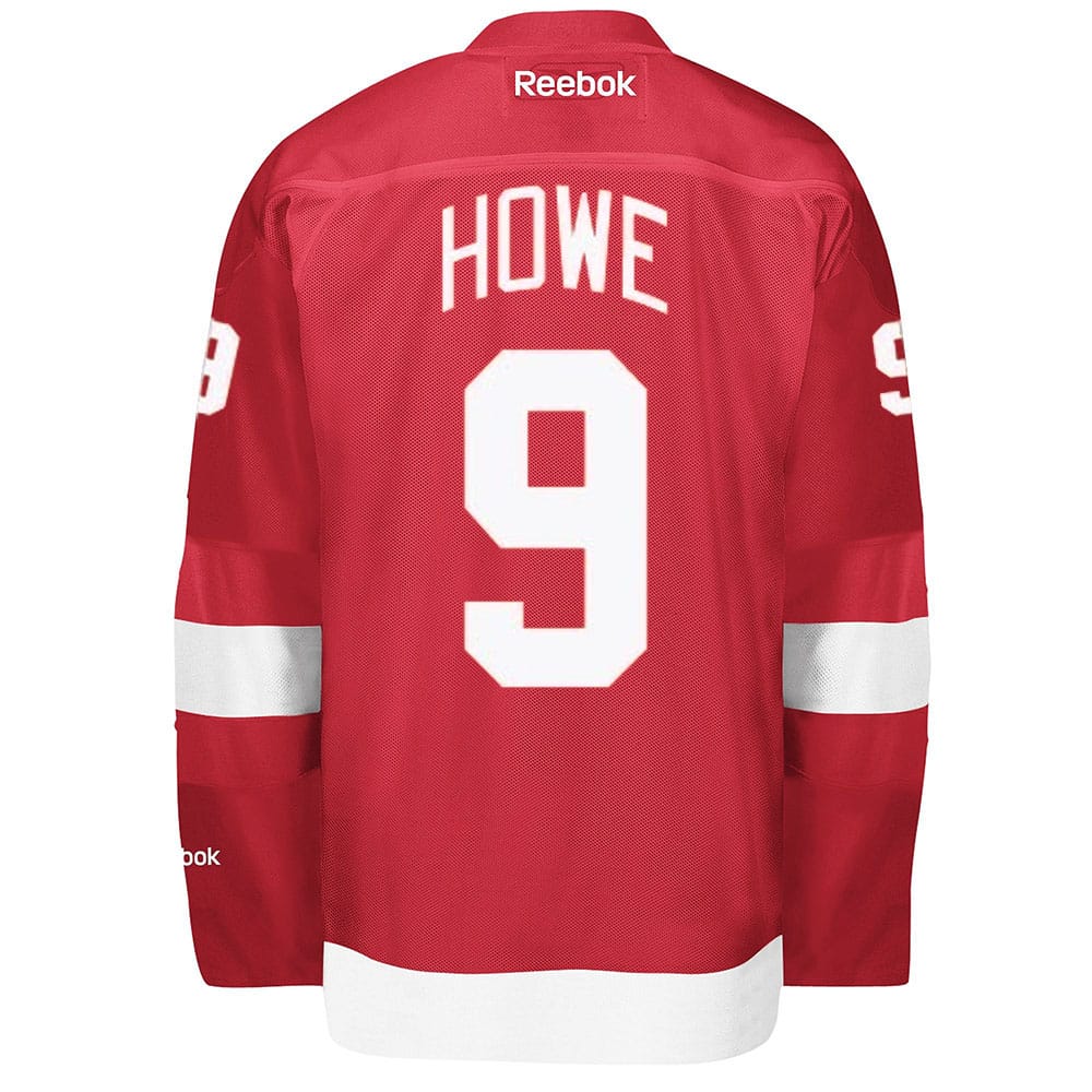 Howe Detroit Red Wings Reebok Premier Home Jersey Detroit Game Gear