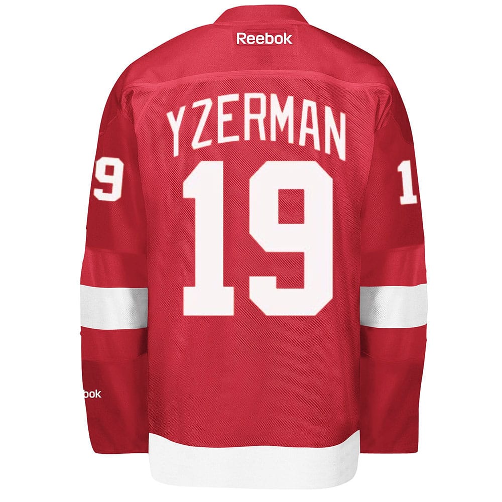 Yzerman Men's Detroit Red Wings Reebok Premier Home Jersey