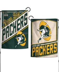 Green Bay Packers Two Sided Retro 12"x18" Garden Flag