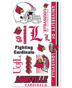 Louisville Cardinals Temporary Tattoos