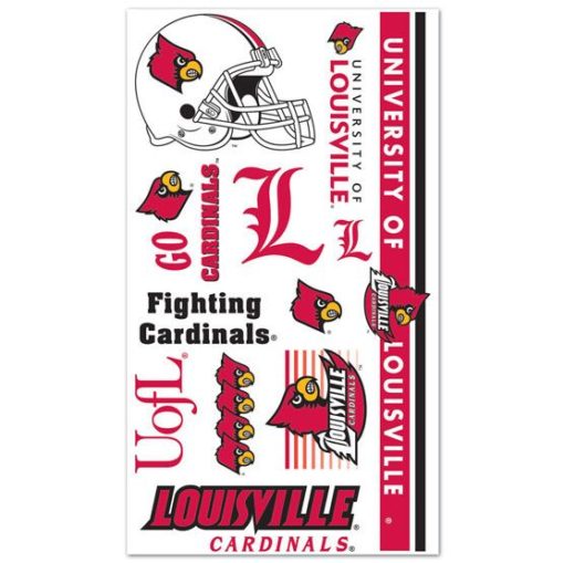 Louisville Cardinals Temporary Tattoos