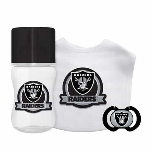 Las Vegas Raiders Black White Baby Gift Set 3 Piece