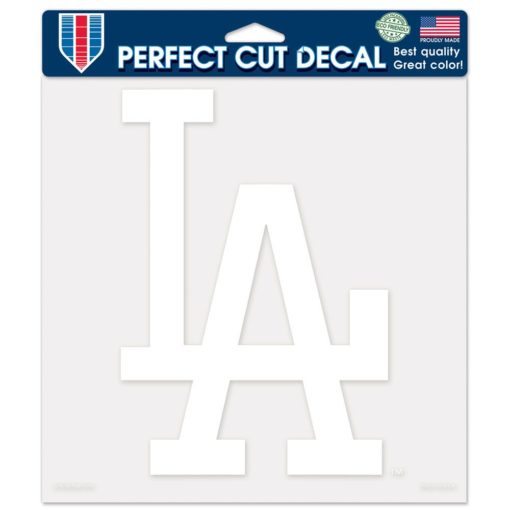 Los Angeles Dodgers 8"x8" White Perfect Cut Decal