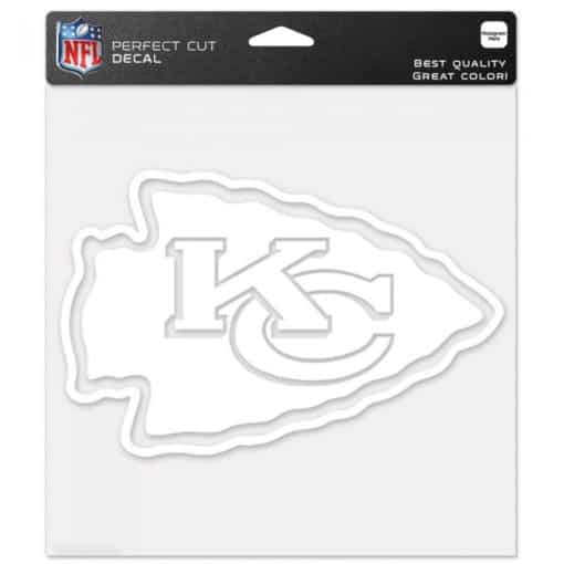 Kansas City Chiefs Die-Cut Decal - 8"x8" White