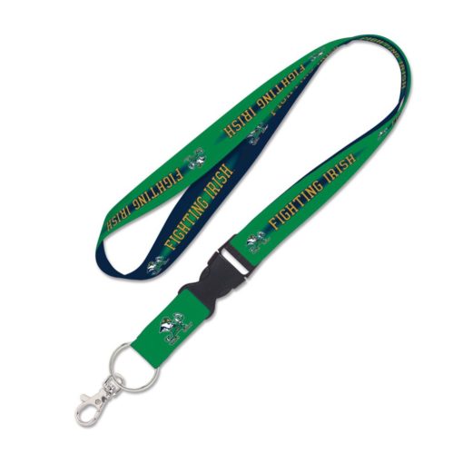 Notre Dame Fighting Irish Green Navy Lanyard with Detachable Buckle