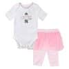 New York Yankees Baby Girls Cutie White Pink Creeper Tutu Leggings 2 Piece Set