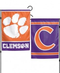 Clemson Tigers Flag 12x18 Garden Style 2 Sided