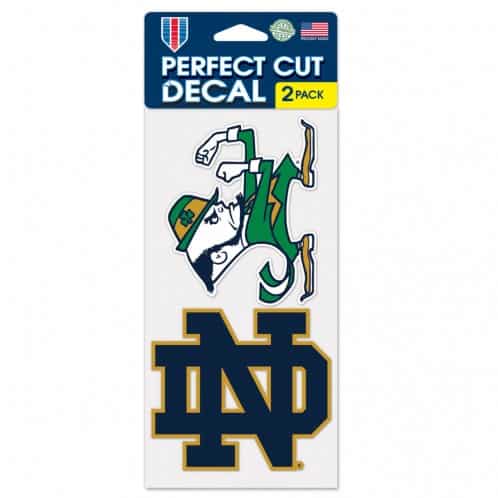 Notre Dame Fighting Irish Set of 2 Die Cut Decals