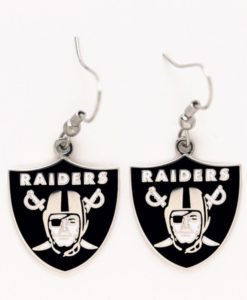 Oakland Raiders Dangle Earrings