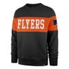 Philadelphia Flyers Men's 47 Brand Black Crew Long Sleeve Pullover