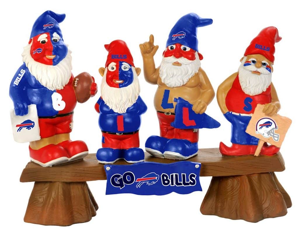 Buffalo Bills Fans On Bench Gnome Detroit Game Gear