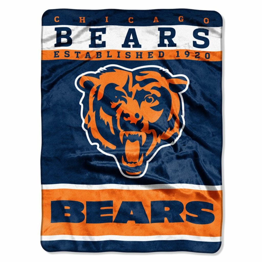Chicago Bears Blanket 60x80 Raschel 12th Man Design Detroit Game Gear