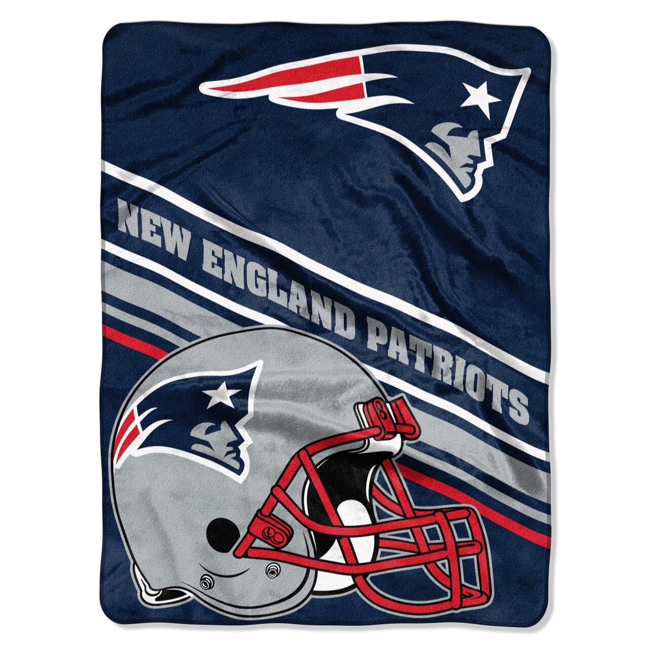 New England Patriots Slant Raschel Blanket