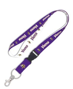 Minnesota Vikings Purple White Lanyard with Detachable Buckle