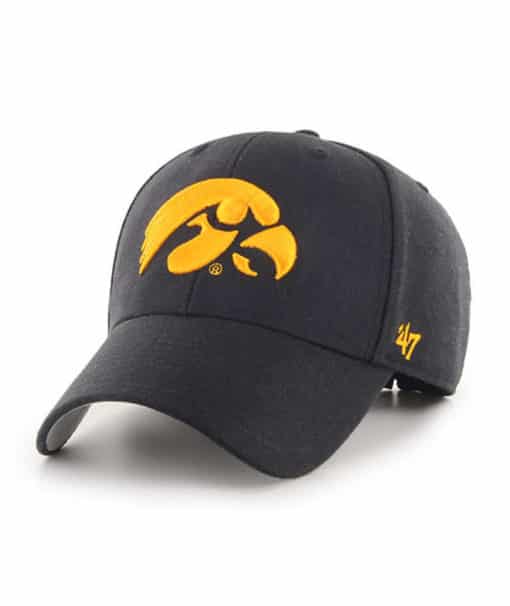 Iowa Hawkeyes 47 Brand Black MVP Adjustable Hat