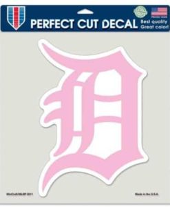 Detroit Tigers MLB 8″x8″ Die-Cut Pink Decal