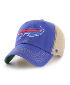 Buffalo Bills 47 Brand Blue Trawler Clean Up Khaki Mesh Snapback Hat