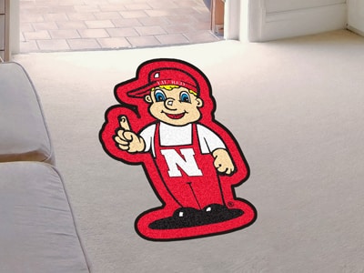 Nebraska Mascot Mat - Approx 36"x36"
