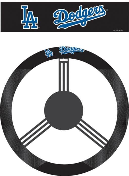 Los Angeles Dodgers Mesh Black Steering Wheel Cover