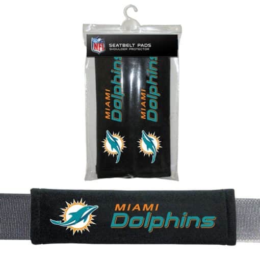 Miami Dolphins Velour Seat Belt Pads