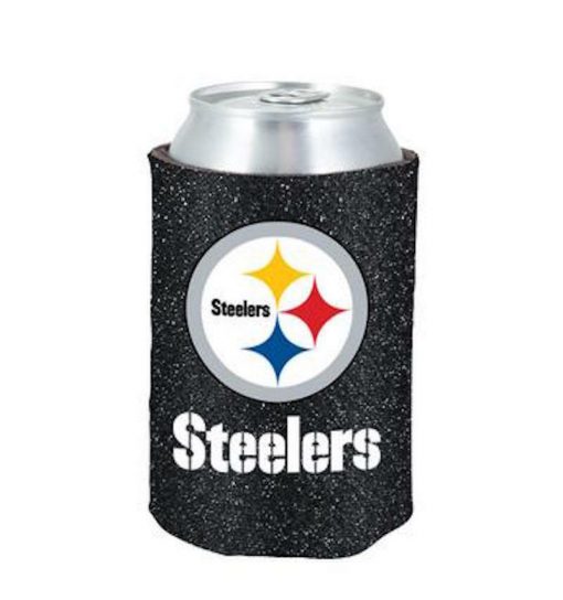 Pittsburgh Steelers Glitter Black Kolder Kaddy Can Holder