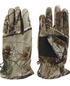 New Orleans Saints Men's 47 Brand Realtree Camo Fleece Gloves