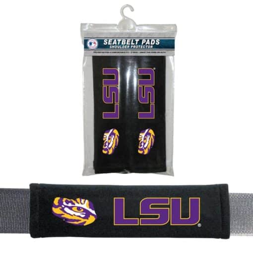 LSU Tigers Velour Seat Belt Pads