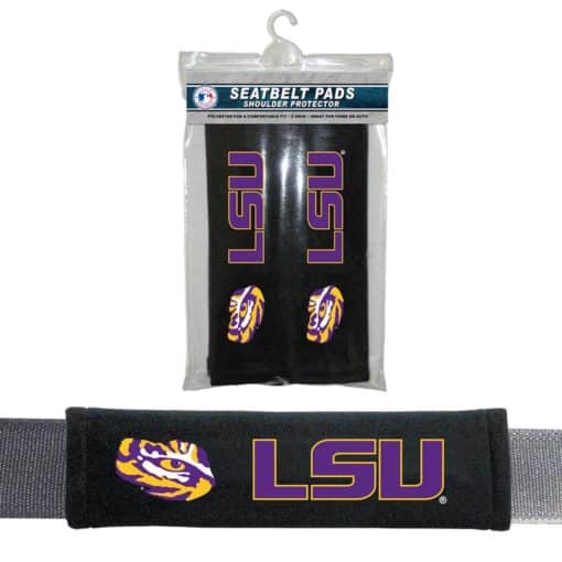 LSU Tigers Velour Seat Belt Pads