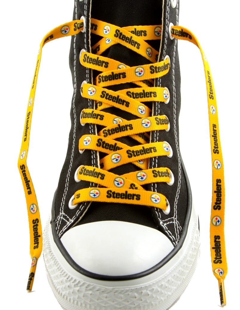 Pittsburgh Steelers Shoe Laces 54" Gold Detroit Game Gear