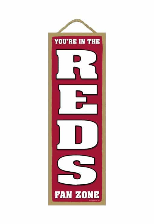 Cincinnati Reds Fan Zone Wood Sign Detroit Game Gear