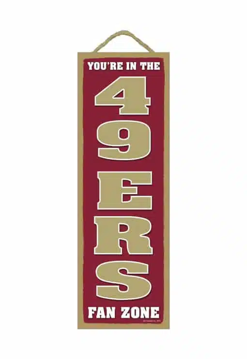 San Francisco 49ers Fan Zone Wood Sign - Detroit Game Gear