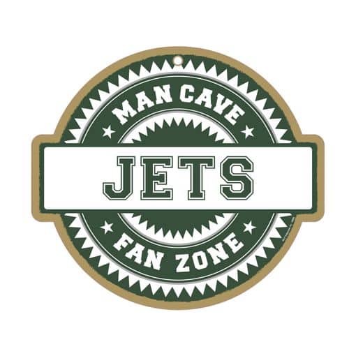 New York Jets Man Cave Fan Zone Wood Sign