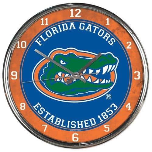Florida Gators Round Chrome Wall Clock Detroit Game Gear