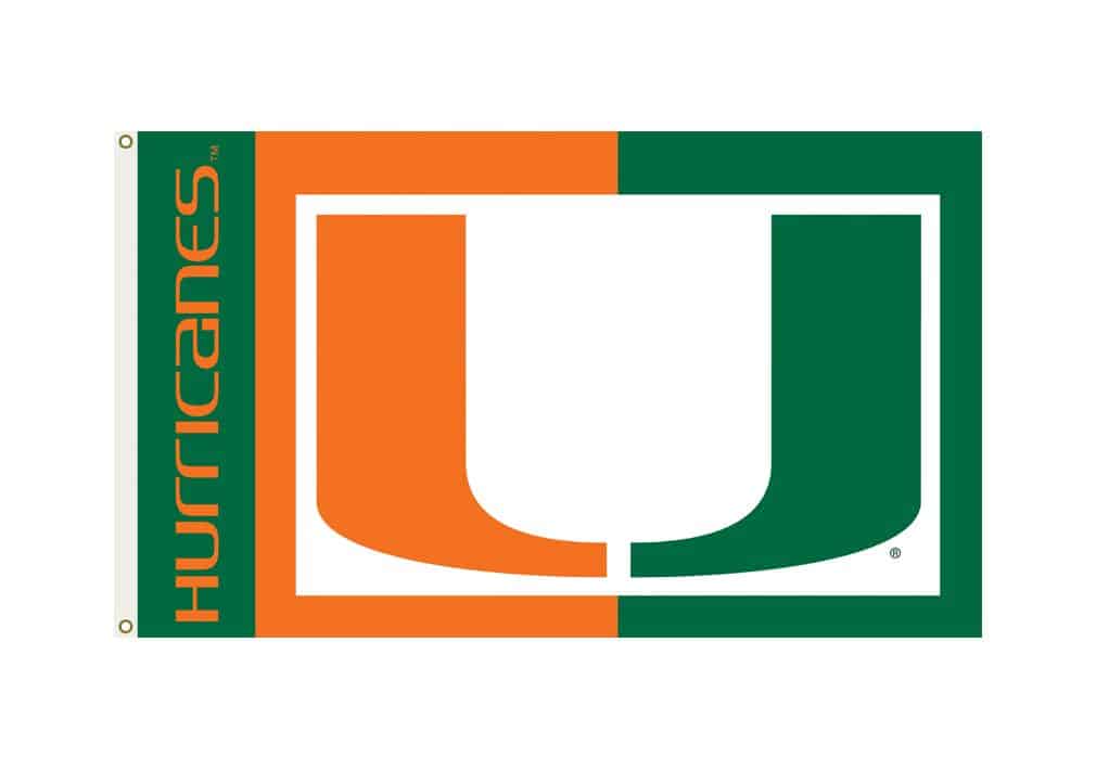 Miami Hurricanes 3'x5' Flag