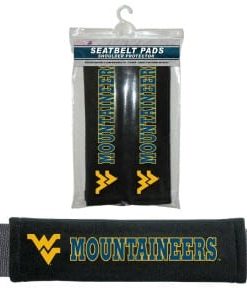 West Virginia Mountaineers Velour Seat Belt Pads