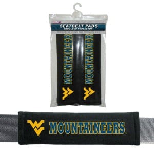 West Virginia Mountaineers Velour Seat Belt Pads