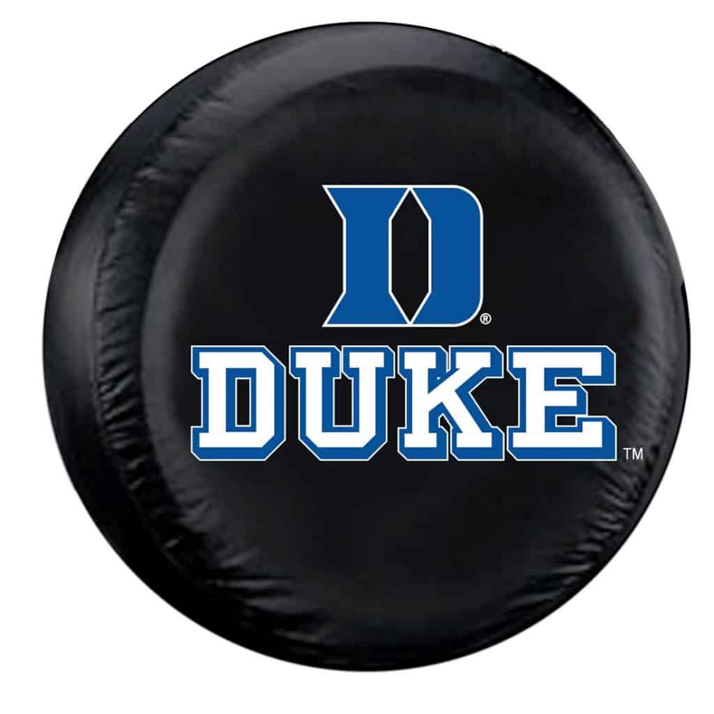 Duke Blue Devils Black Tire Cover Standard Size Detroit Game Gear