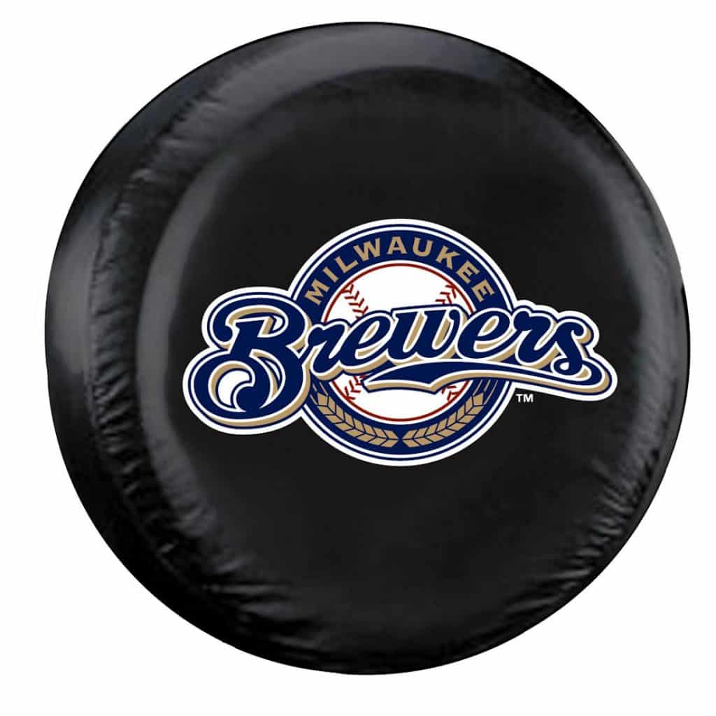 Milwaukee Brewers Black Tire Cover - Standard Size
