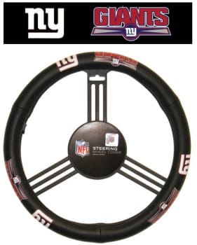 New York Giants Leather Steering Wheel Cover