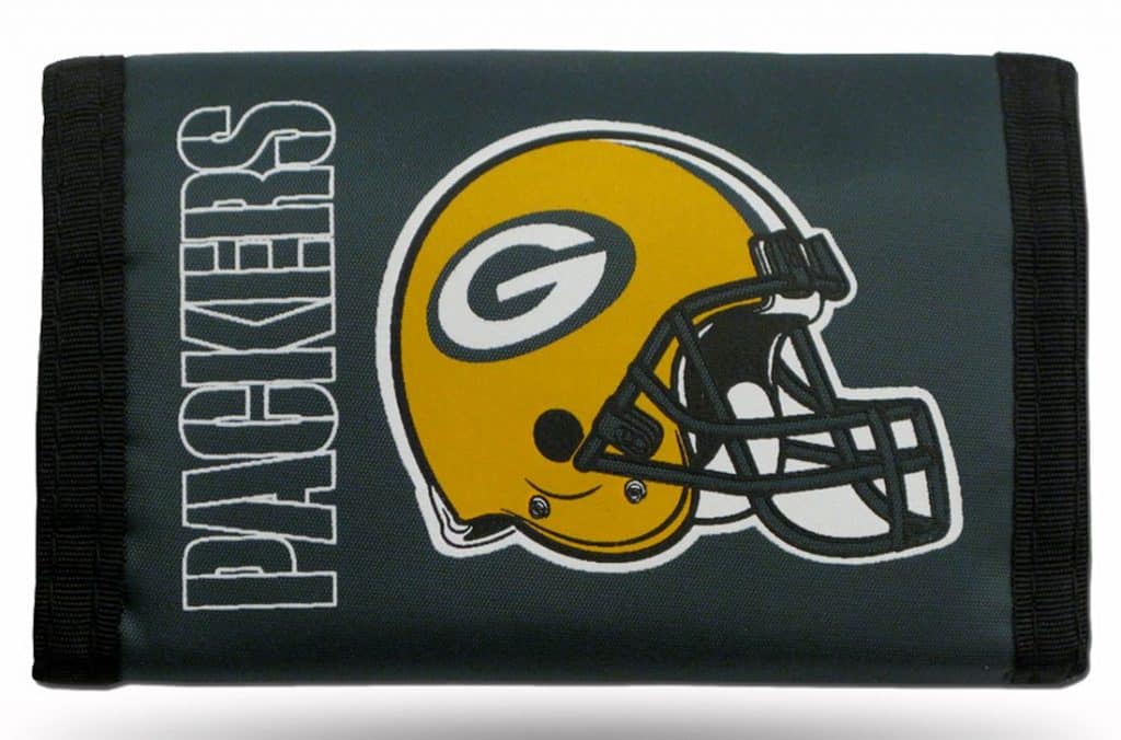 Green Bay Packers Nylon Trifold Wallet