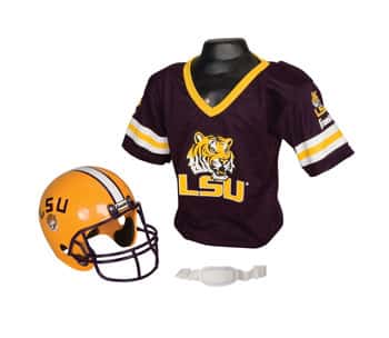 LSU Tigers Football Helmet & Jersey Top Set - Detroit Game Gear