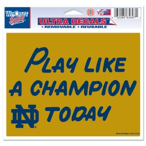 Notre Dame Fighting Irish 5"x6" Color Ultra Decal - Play Like A Champion Today