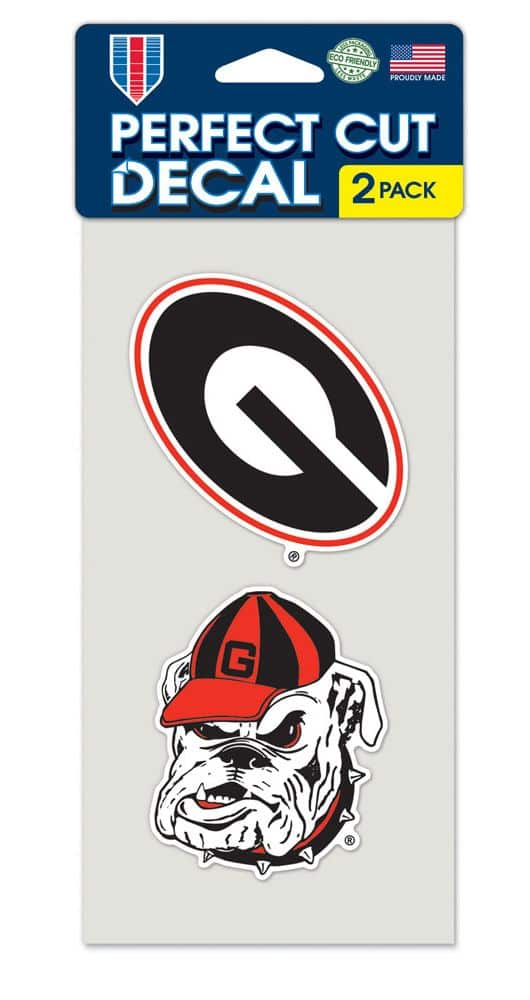 Georgia Bulldogs Set of 2 Die Cut Decals