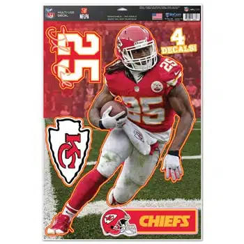 Kansas City Chiefs Jamaal Charles 11"x17" Multi-Use Decal Sheet