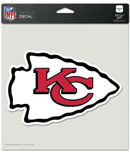Kansas City Chiefs Die-Cut Decal - 8"x8" Color
