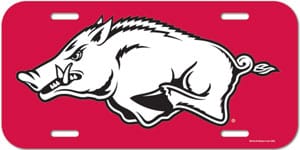 Arkansas Razorbacks License Plate